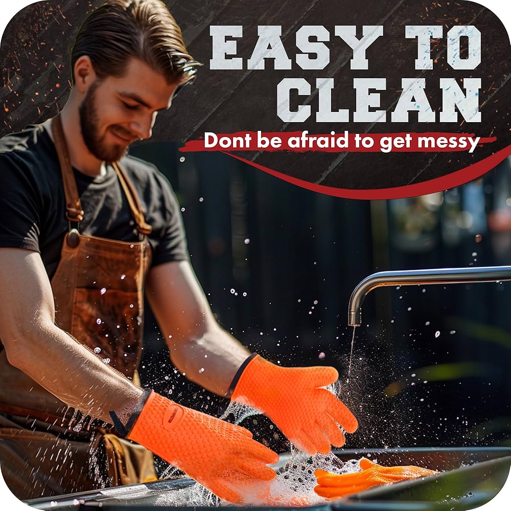 Kitchen Perfection BBQグローブ ペア Amazon.com: KITCHEN PERFECTION Silicone Smoker Oven Gloves